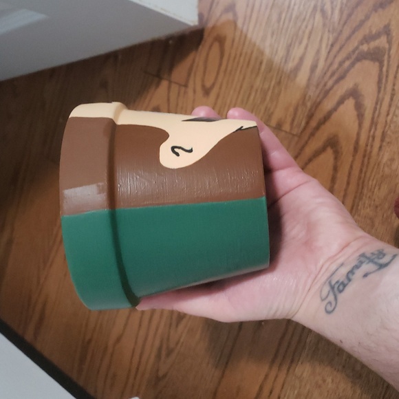 Super Mario Inspired Handpainted Luigi Planter Pot - Picture 5 of 9